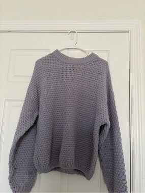 Universal Thread Lavender Crewneck Textured Knit Sweater